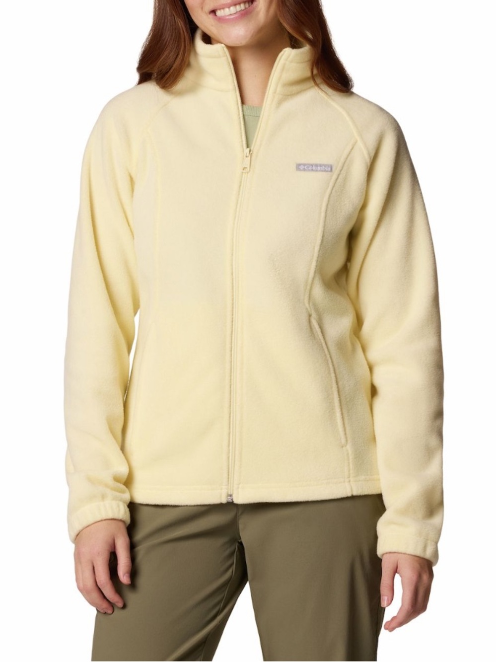Columbia Benton Springs Full Zip Fleece Jacket Butter Yellow Size Small